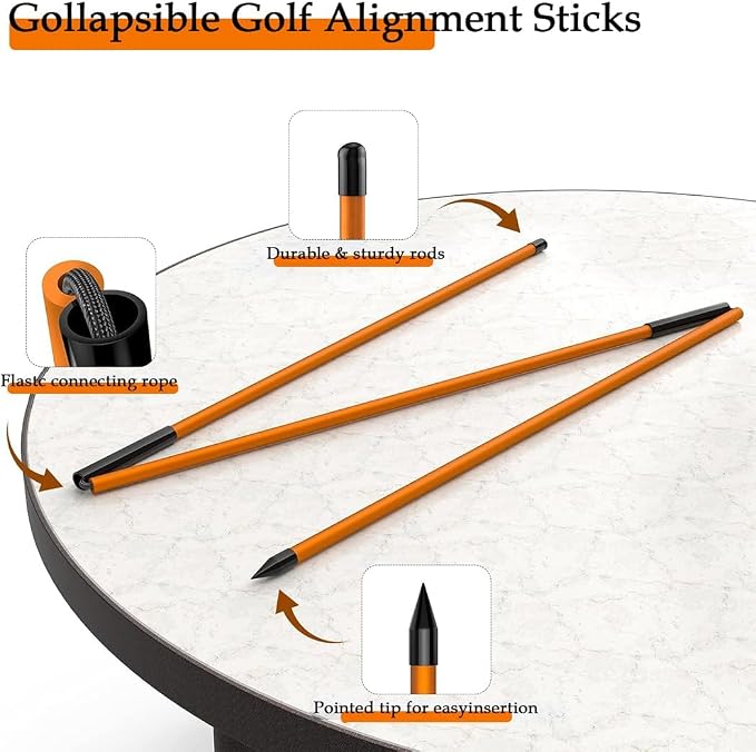 CAITON Golf Alignment Sticks 2 Sets - Image 2