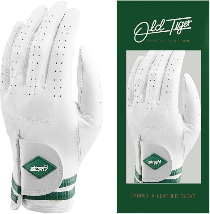 Men's Golf Glove Left Hand All Weather Grip AAA Cabretta Leather Soft Glove by PINKTEE