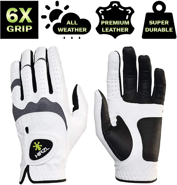 HIRZL Trust Hybrid Golf Glove– All Weather Mens Golf Glove | Nylon, Kangaroo - Image 2