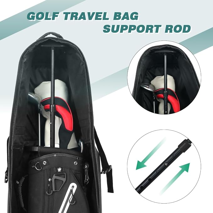 Golf Travel Bag Support Pole, Golf Travel Cover Protection System - Image 2