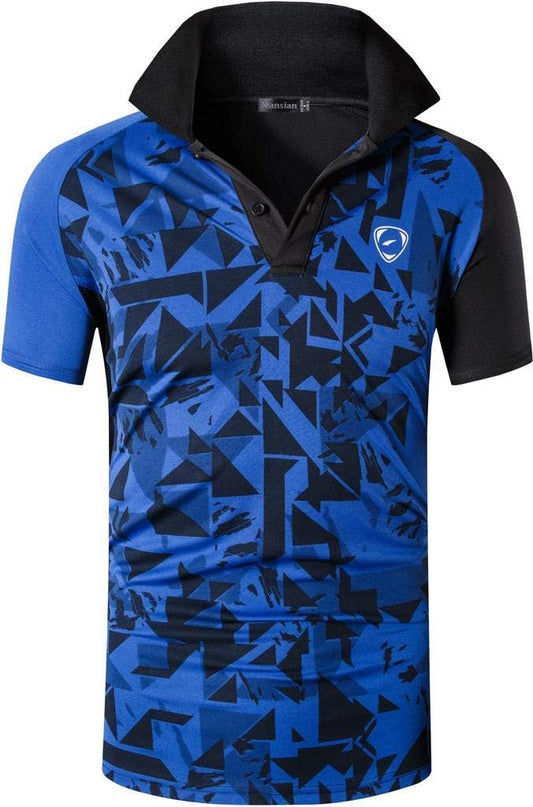 jeansian Men's Sport Outdoor Quick Dry Fit Short Sleeves Polo Tee Shirt Tshirt T-Shirt Tops Golf Tennis Bowling LSL195