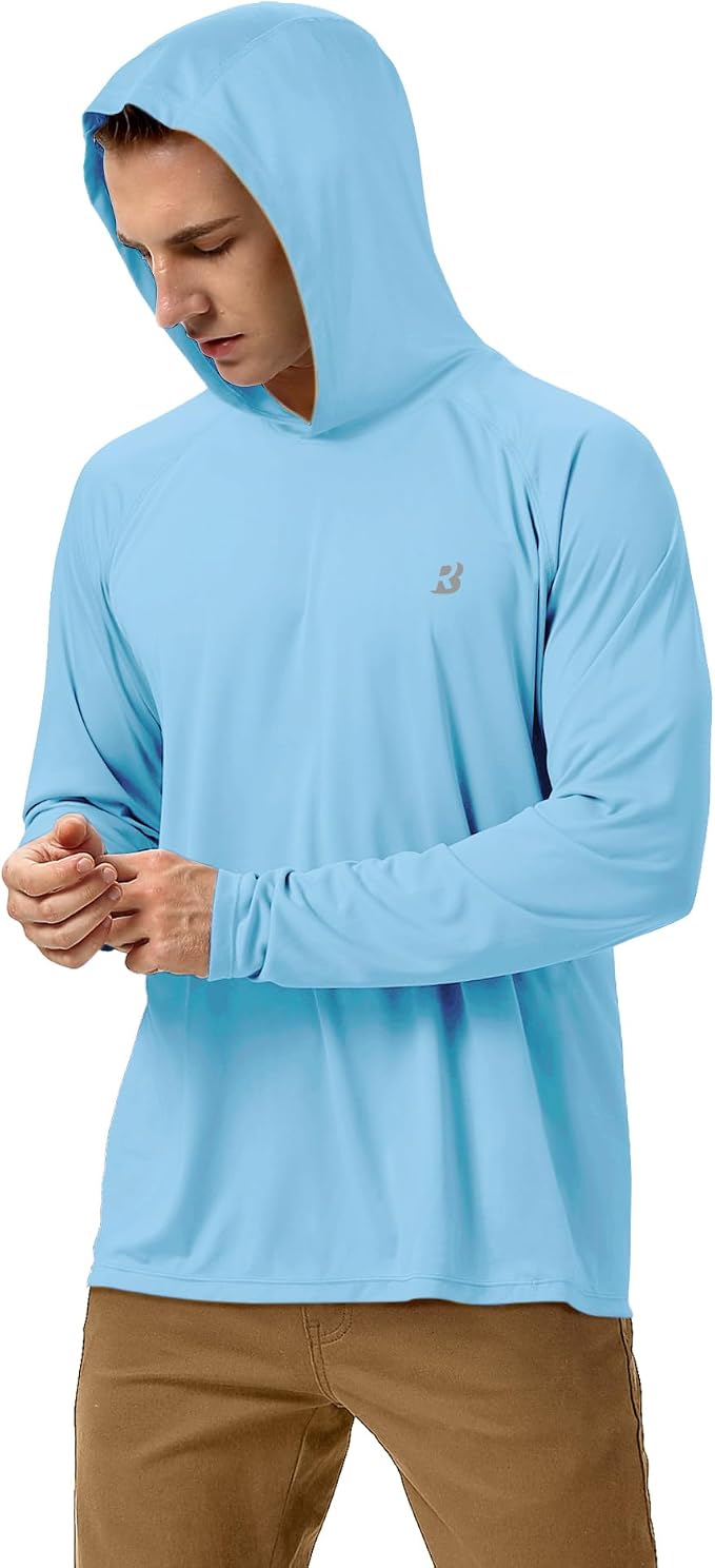 Roadbox UPF 50+ Fishing Shirts for Men, Long Sleeve UV Sun Protection Hoodie - Image 3