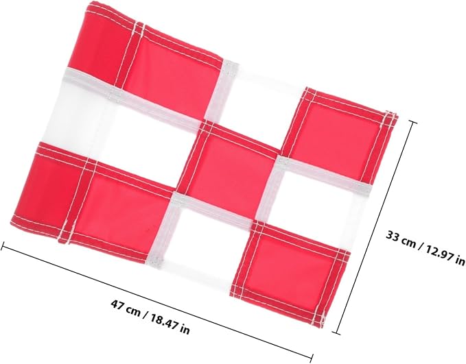 YARNOW Golfing Training Flag for Practice Court Checkered Red and White Golf - Image 2