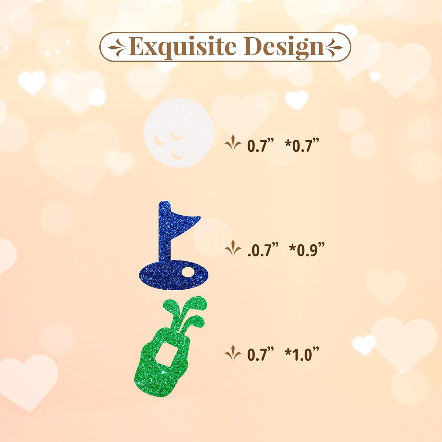 120pcs Golf Confetti, Golf Party Table Confetti, Green&Blue Glitter Golf Ball Table Scatter for Baby Shower, Golf Themed Gender Reveal/Kids Birthday Party Decoration