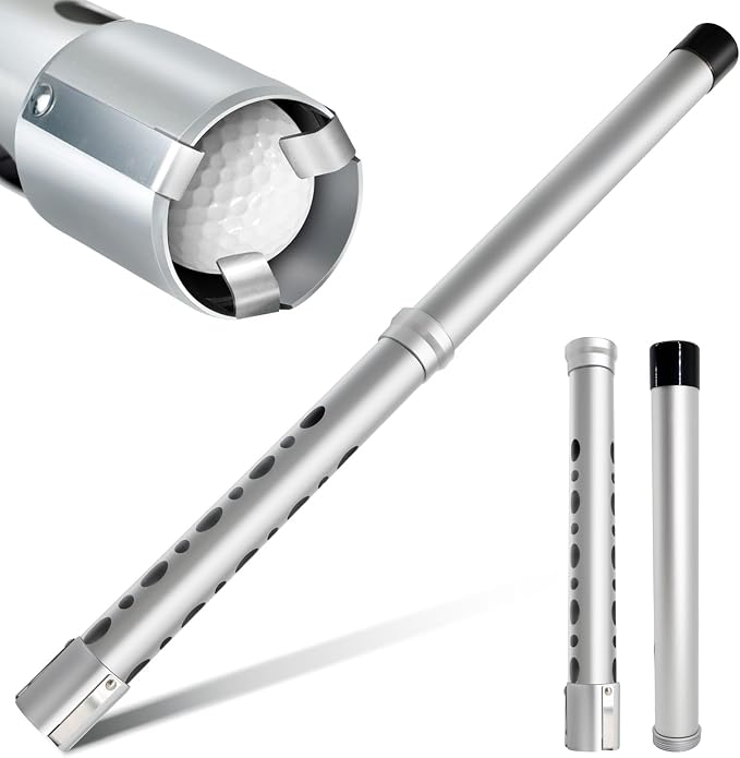 Golf Ball Shag Tube Professional Golf Ball Picker Upper Aluminum Golf Ball by THEGOLFERSTORE