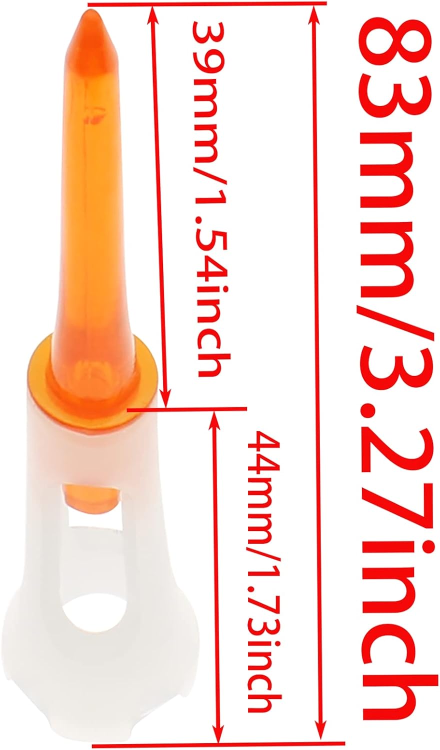 10 Pcs 3-1/4 Inch Plastic Golf Tees with 4-Prong Professional Performance Series Low Resistance Reduces Friction & Side Spin