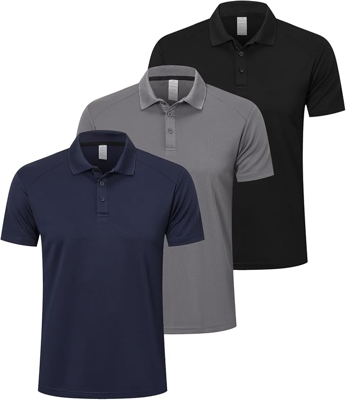 ZENGVEE Mens Polo Shirts Moisture Wicking Short Sleeve Performance Quick Dry by ZENGVEE