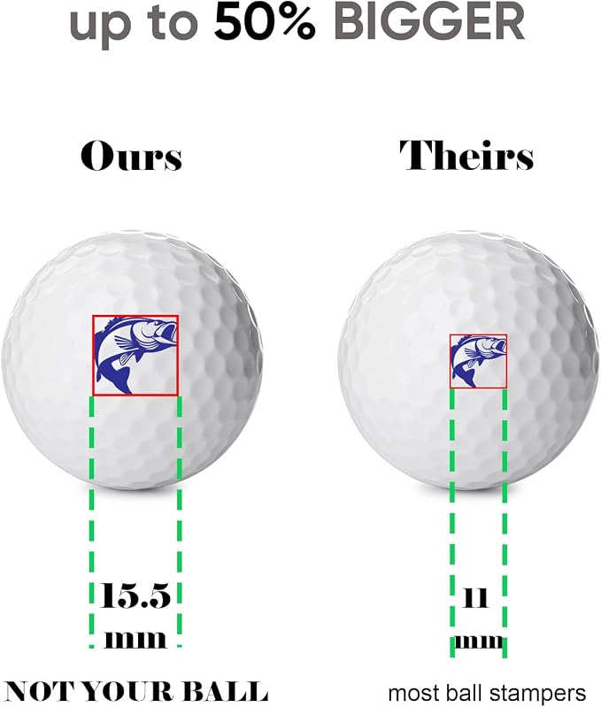 QUBI Golf Ball Stamp, Golf Ball Stamper, Self-Inking Golf Ball Stamp Marker to - Image 2
