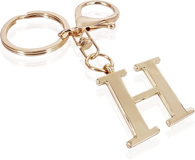 LAXPICOL Gold Letter A-Z Keychain by LAXPICOLJEWELRY