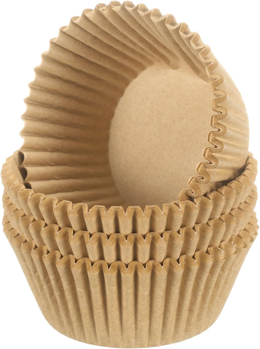 HARFINGTON 100 Count Cupcake Liners Nature Cupcake Cups Standard Size Muffins Liners Papers Baking Cups Wrappers Greaseproof for Party Wedding Birthday