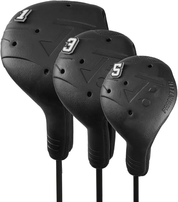 Golf Head Covers, 3 Pack EVA Plastic Golf Club Covers by FRANKTECH