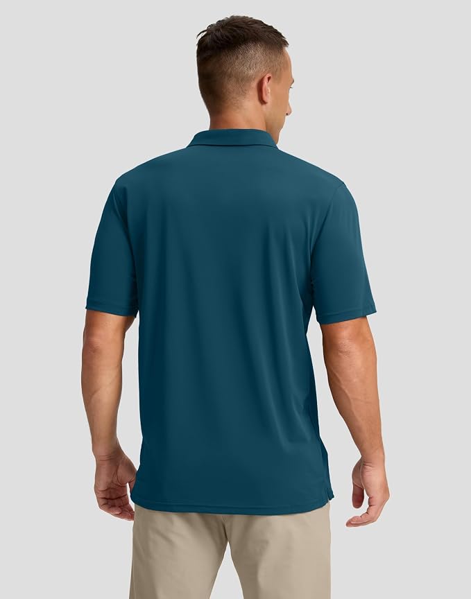 Men's Golf Shirts Dry Fit Moisture Wicking Performance Short Sleeve Collared - Image 3