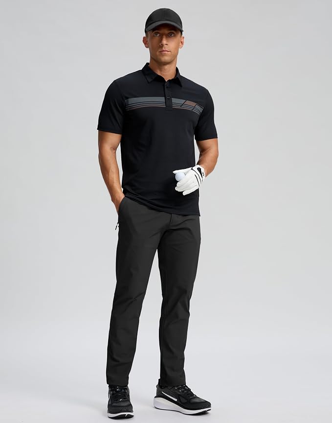 Men's Golf Shirts Dry Fit Moisture Wicking Performance Short Sleeve Collared - Image 5