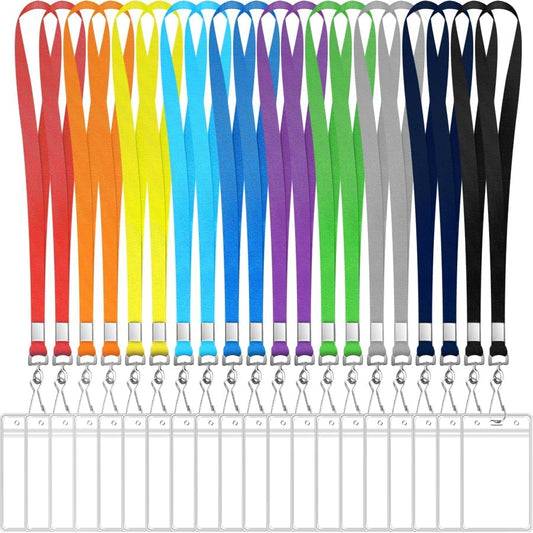 20 Pack Cruise Lanyard With Waterproof ID Card Holder, Durable Assorted Color (10 Colors) for Carnival Cruises Cards and Ships Key