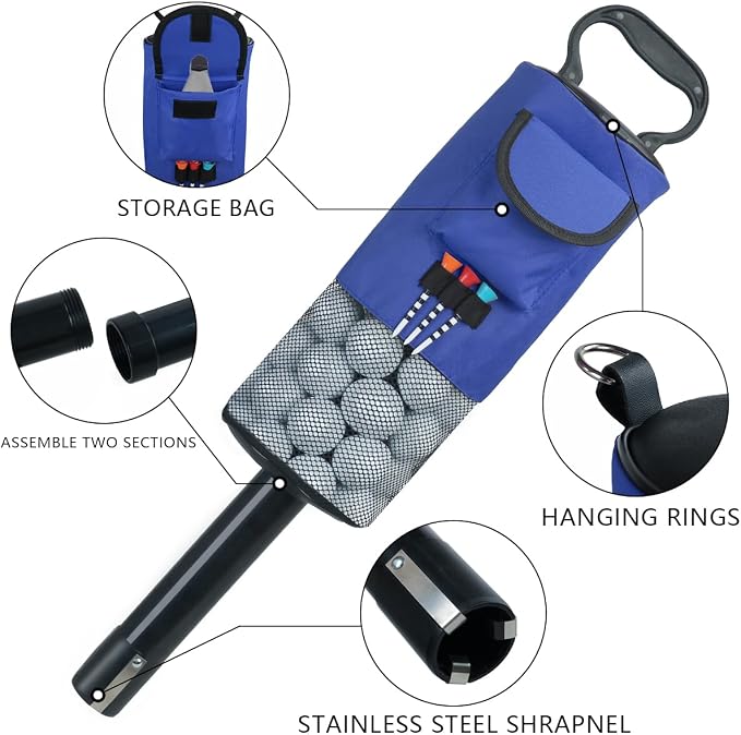 HOW TRUE Golf Ball Retriever, Portable Shag Bag Golf Ball Pick Up - Image 3