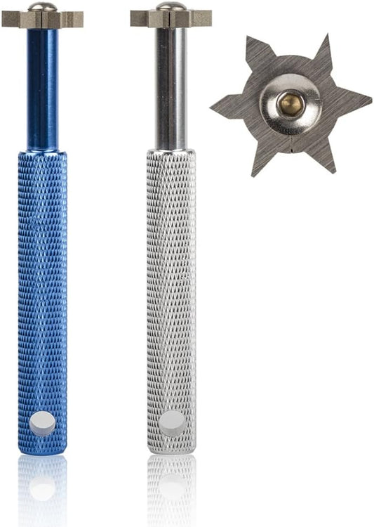 HIFROM Groove Sharpener with 6 Heads - Golf Club Groove Sharpener Re-Grooving Tool and Cleaner for All Irons Pitching Sand Lob Gap and Approach Wedges and Utility Clubs ¡­