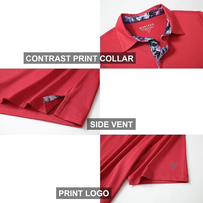 Mens Polo Shirts Short and Long Sleeve Casual Solid Stylish Dry Fit Performance - Image 4