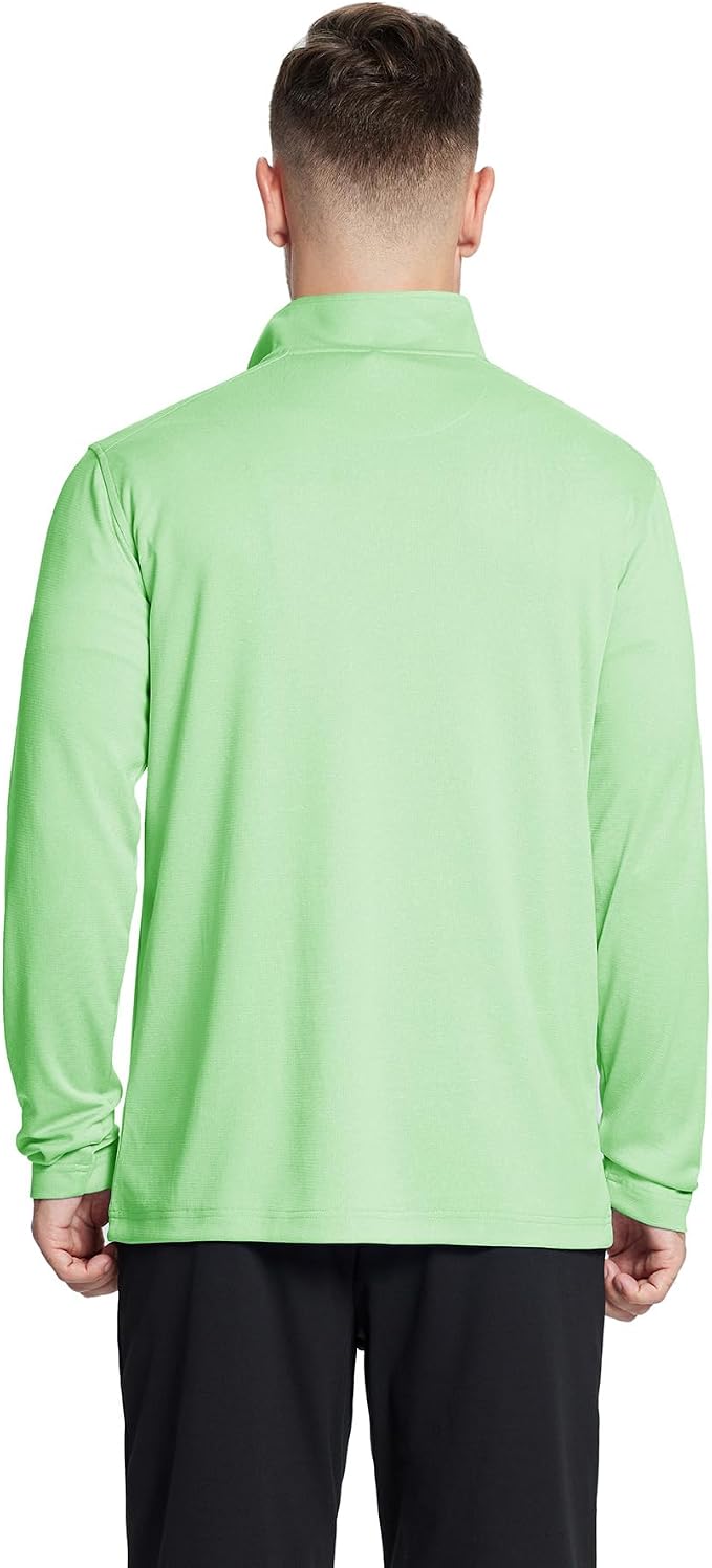 M MAELREG Quarter Zip Golf Pullover Men Dry Fit Long Sleeve Performance Wicking - Image 4