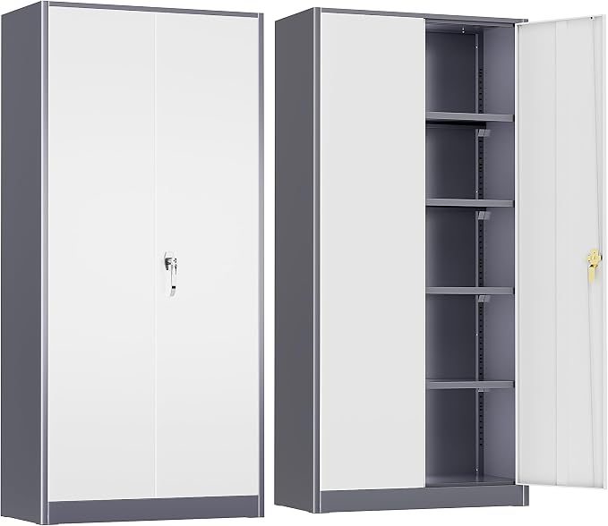 SUNCROWN 72" Metal Storage Cabinet by HOME