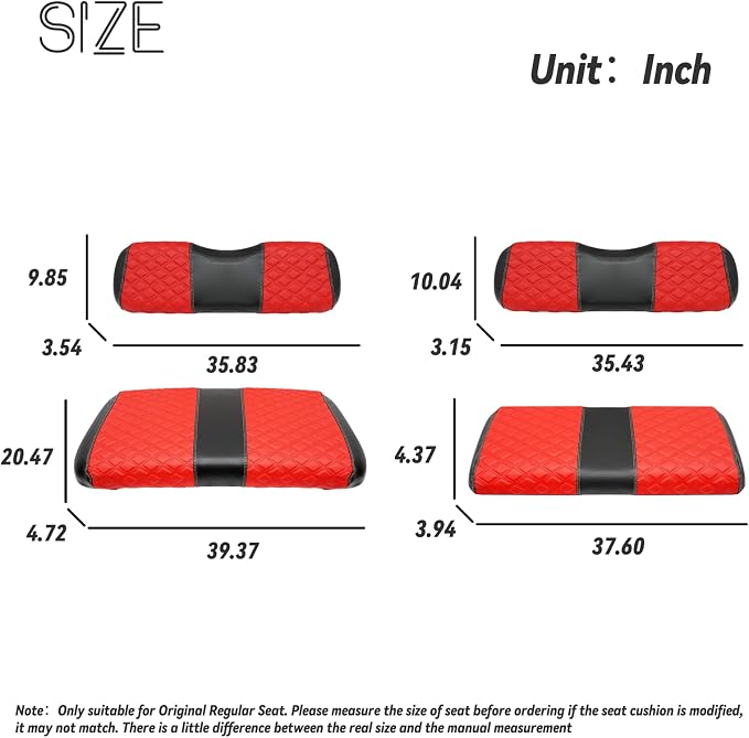 Golf Cart Front and Rear Seat Covers Waterproof and Sun Resistant Marine Grade - Image 5