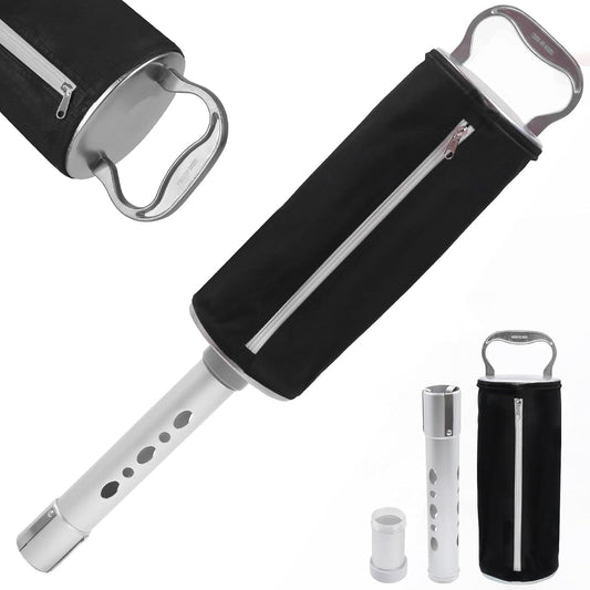 HOW TRUE Shag Bag for Golf Balls, Golf Ball Retriever with Detachable Aluminum Alloy Tube, Golf Shag Bags, Hold up to 70 Balls
