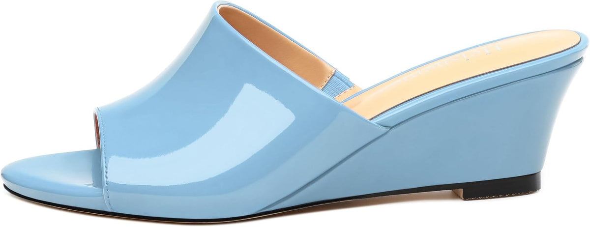 Wedge Sandals for Women Open Toe Wedge Heels Womens Matte High Heel Sandal - Image 2