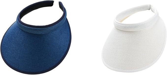 Cloth Covered Slip-On Visor for Women, Adjustable Cap Sports Sun Visors for Men by jecvxor