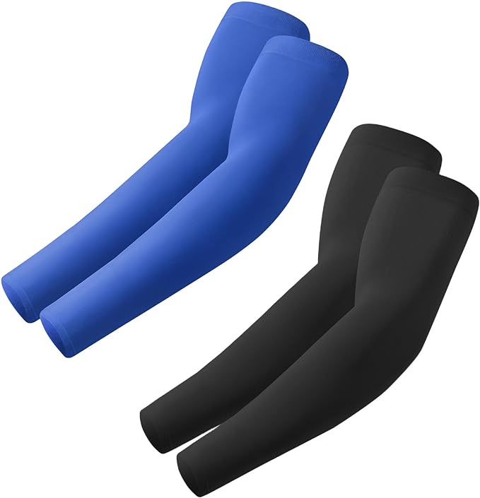 Arm Sleeves, Cooling UV Sun Protection Sports Compression by Roxun
