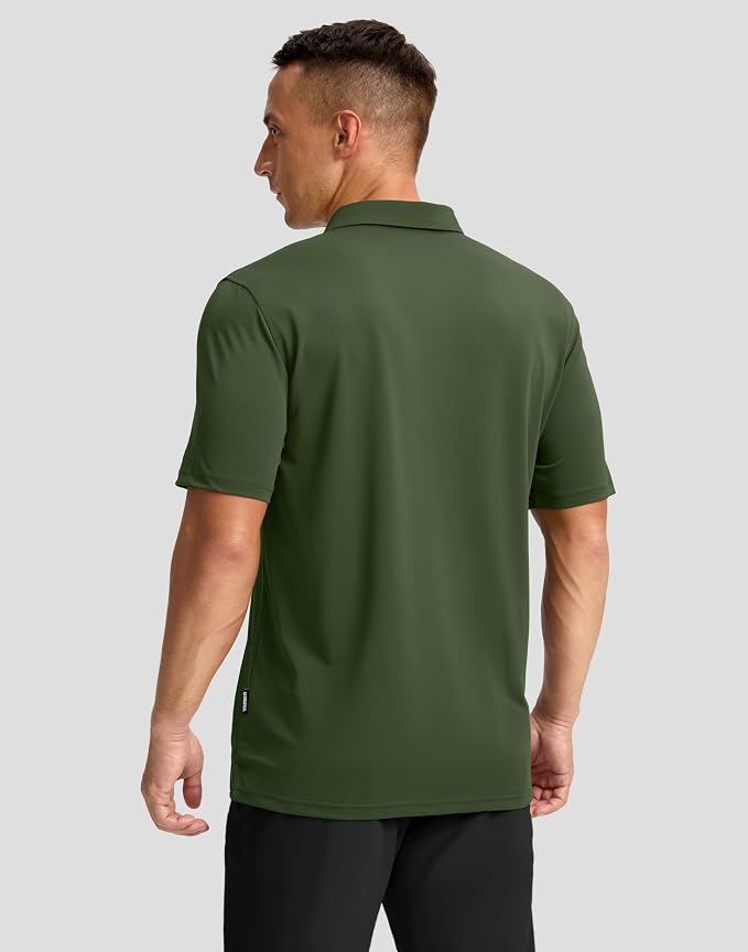 Men's Golf Shirts Dry Fit Moisture Wicking Performance Short Sleeve Collared - Image 3