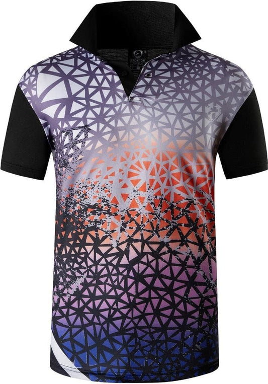 jeansian Men's Sport Outdoor Quick Dry Fit Short Sleeves Polo Tee Shirt Tshirt T-Shirt Tops Golf Tennis Bowling LSL195
