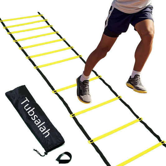 20ft Adjustable Agility Ladder with Carry Bag – Football Training Equipment & Speed Ladder for Soccer, Basketball – Agility Training Equipment for Footwork Drills