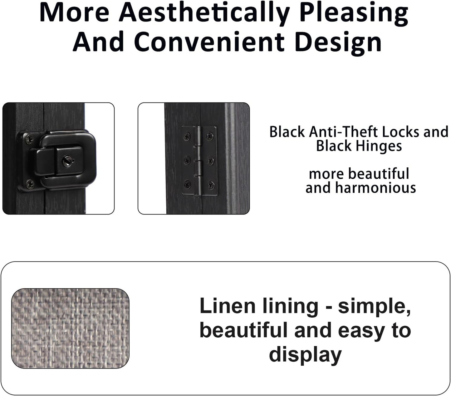 IHEIPYE Jersey Frame Display Case Black Lock,Large Shadow Box Lockable with 98% UV Protection Acrylic Linen Lining and Hangers for Baseball Basketball Football Soccer Hockey 2XL Sport Jersey Shirt