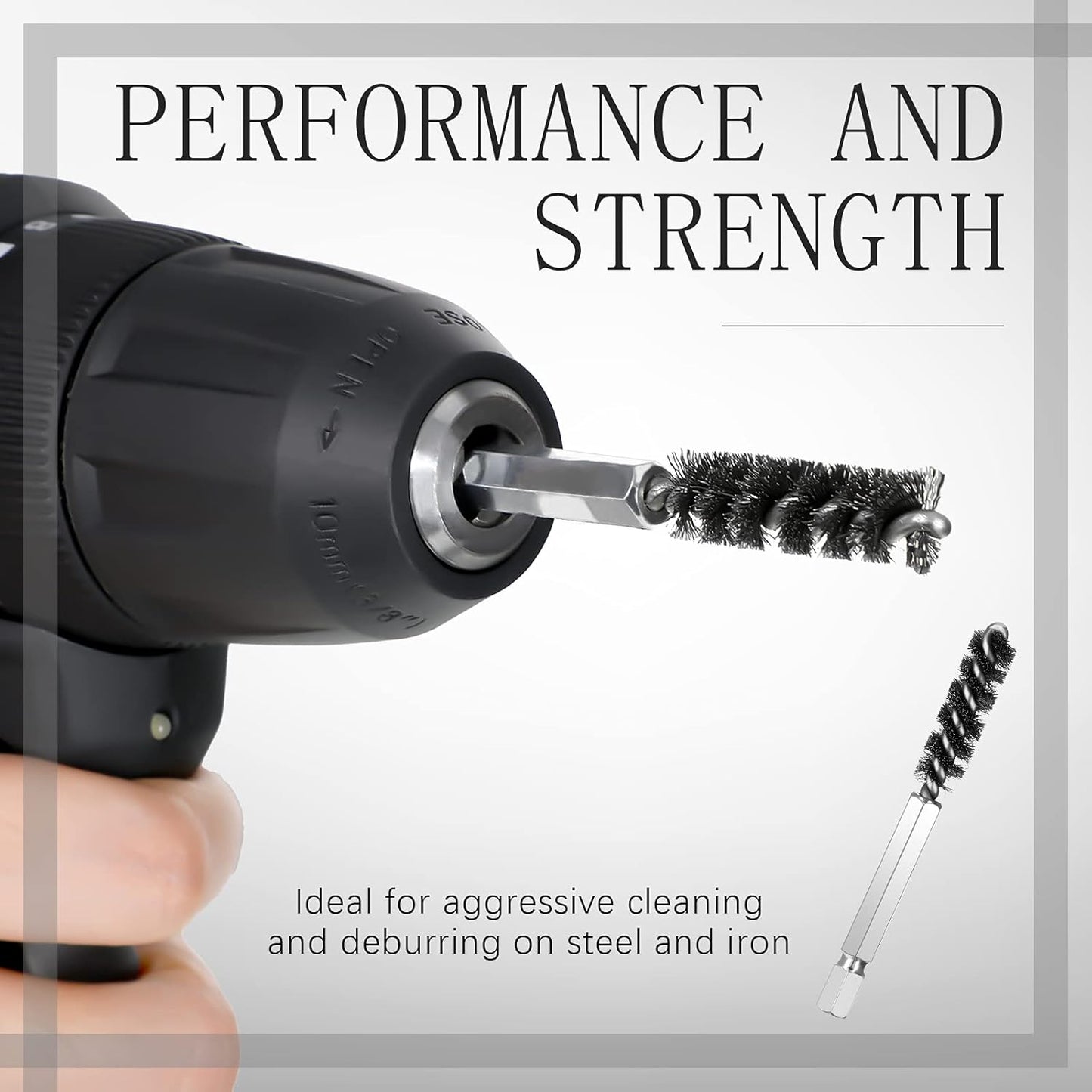 Hotop Golf Clubs Head Hosel Brush Golf Shaft Ferrules Brush Wire Brush Cleaning Tool Electric Drill Wire Brush for Iron and Wood (2 Pieces)