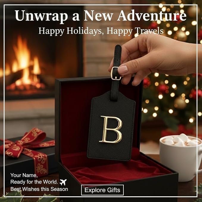 Personalized Initial Letter Luggage Tag - Image 5