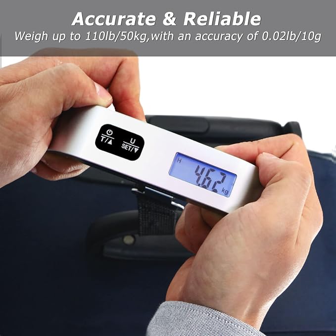 travel inspira Luggage Scale, Portable Digital Hanging Baggage Scale - Image 3