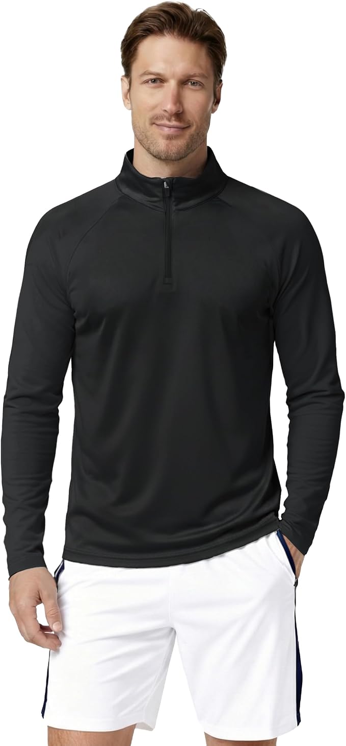 Boladeci Men's UPF 50+ Sun Shirts 1/4 Zip Long Sleeve SPF UV Protection - Image 2