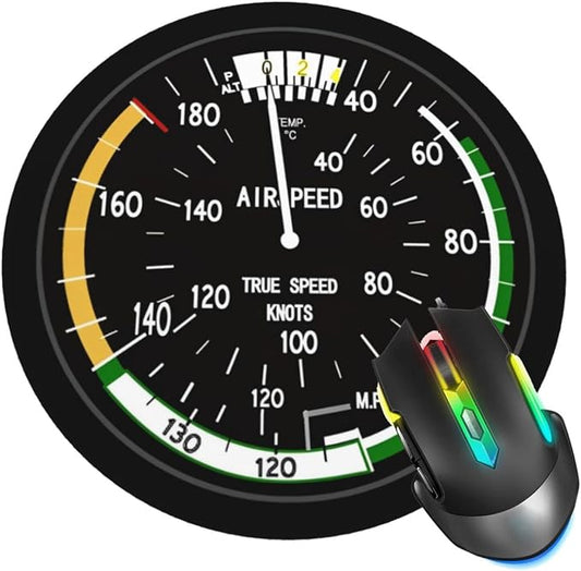 Mouse Pad Airplane Aircraft Speedometer Pilot Flight Mouse Pads by ZUIDSYI