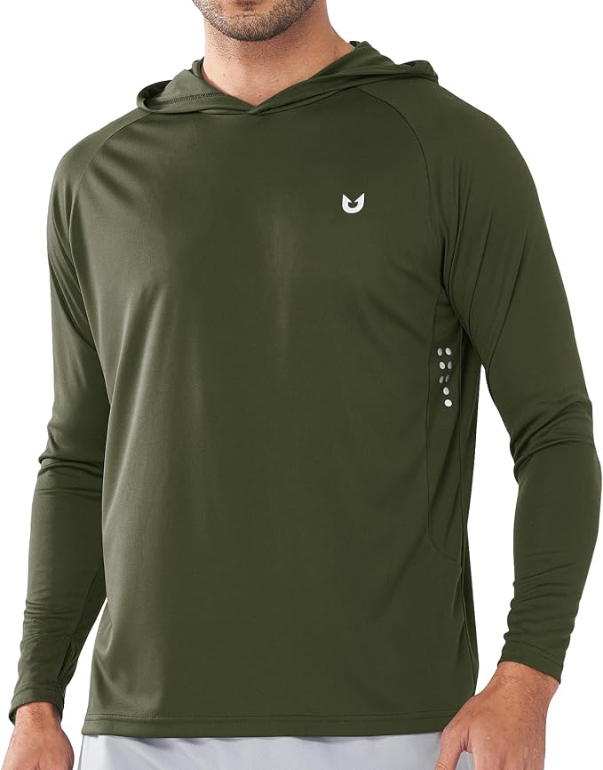 NORTHYARD Men's UPF 50+ Hoodie Shirts Long Sleeve Sun Protection Fishing Swim by NORTHYARD