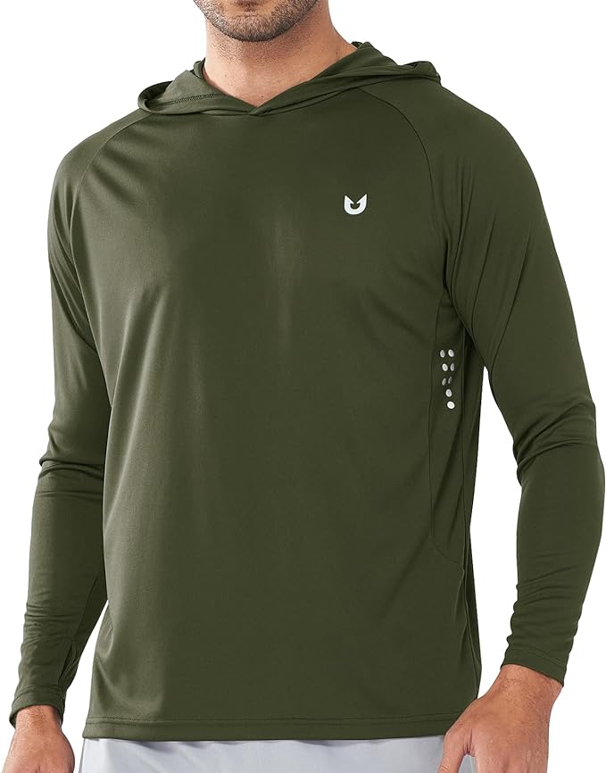 NORTHYARD Men's UPF 50+ Hoodie Shirts Long Sleeve Sun Protection Fishing Swim by NORTHYARD