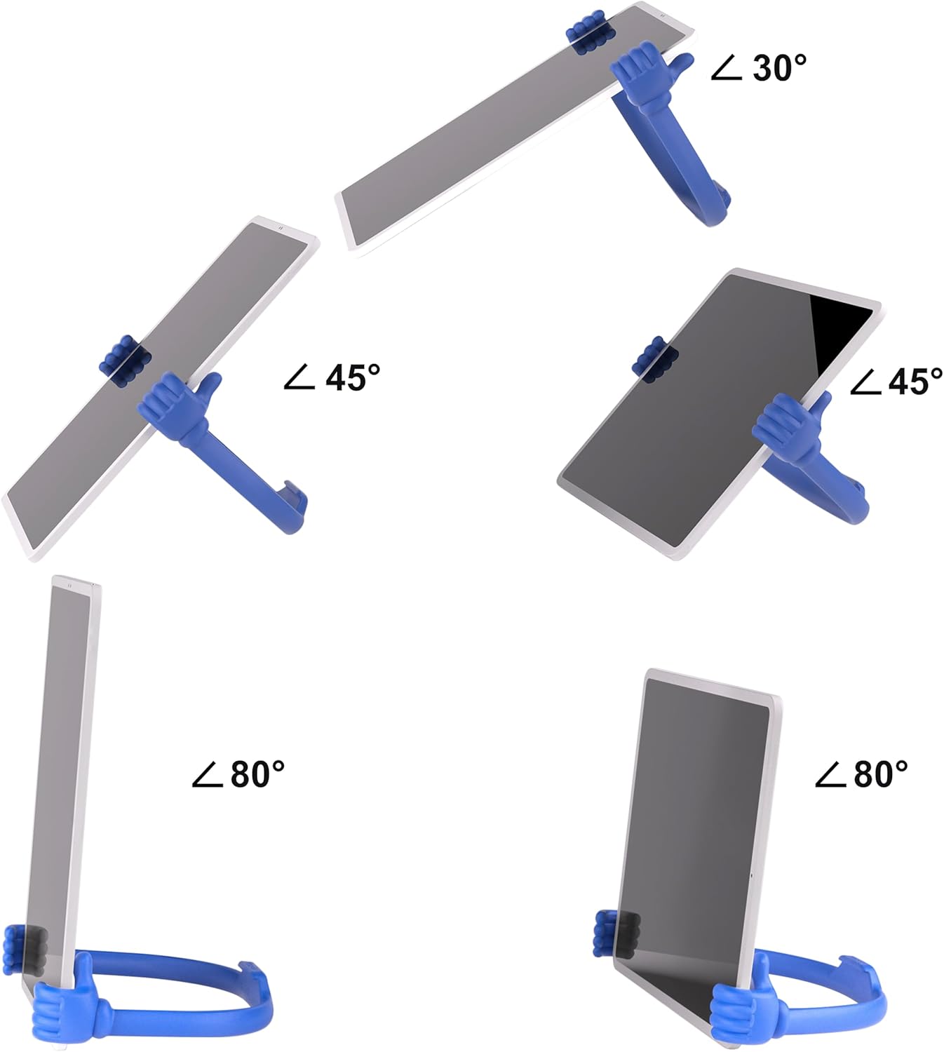 Honsky Thumbs Up 2 Pack Tablet Stand - Compatible with iPad, Samsung Galaxy Tabs, iPhone Pro Max - Universal Cute, Blue/Green