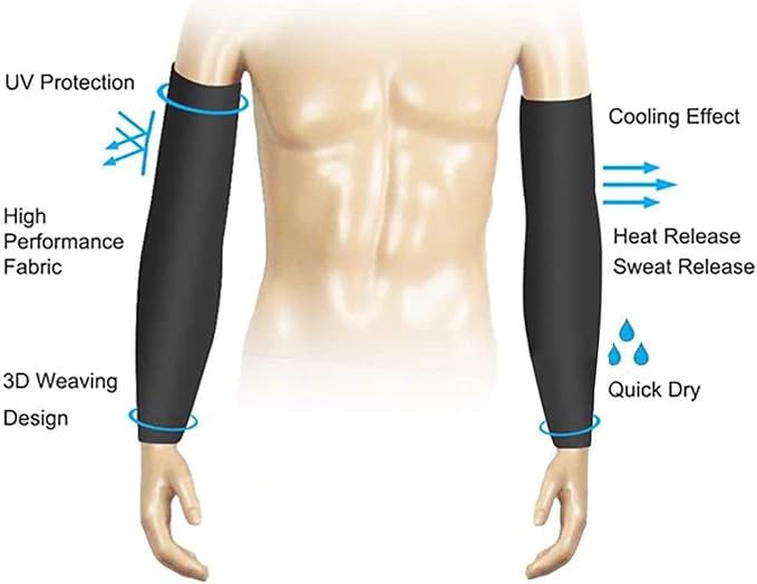 YQXCC 4 Pairs Arm Sleeves, Cooling UV Sun Protection Sports Compression Sleeves - Image 4