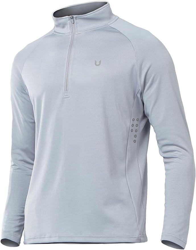 NORTHYARD Quarter Zip Pullover Men Running Shirt Long Sleeve Moisture Wicking by NORTHYARD