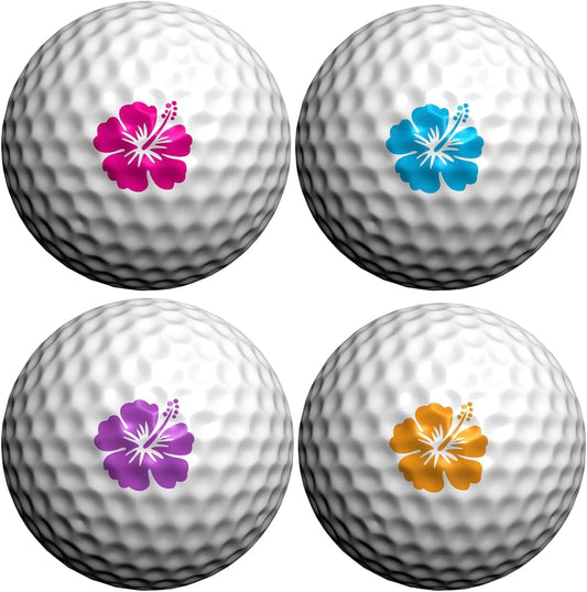 Golfdotz - USGA Rule Conforming Golf Ball Markers, Golf Ball Stickers for Marking Balls, No More Smearing from Stamps, Gifts for Golfers, Dads, and Retirees, (Tropical Collection; 18-32 Count)