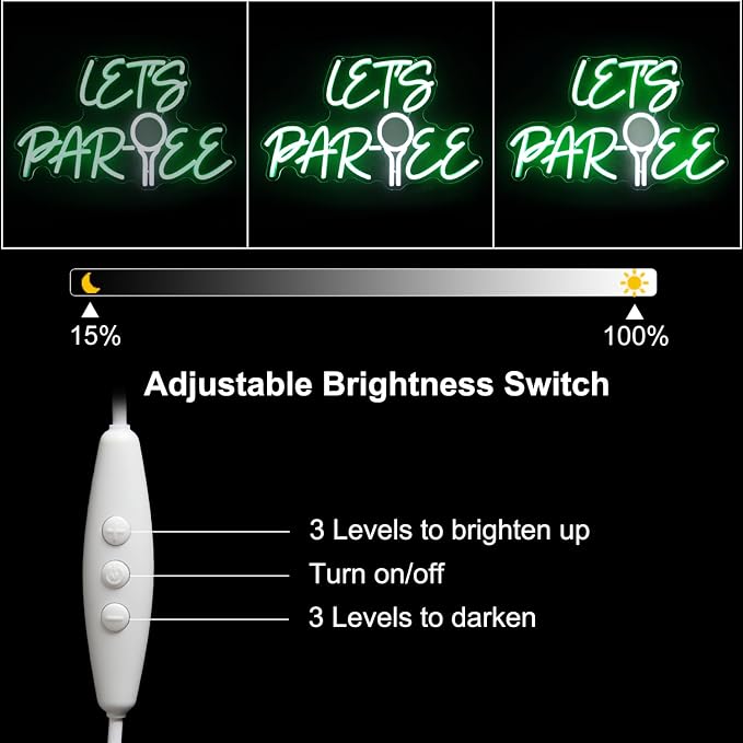 Let's Par Tee Neon Sign for Wall Decor - Image 6
