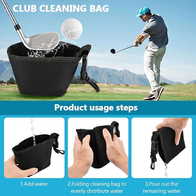 Golf Club and Golf Ball Cleaning Bag - Image 6