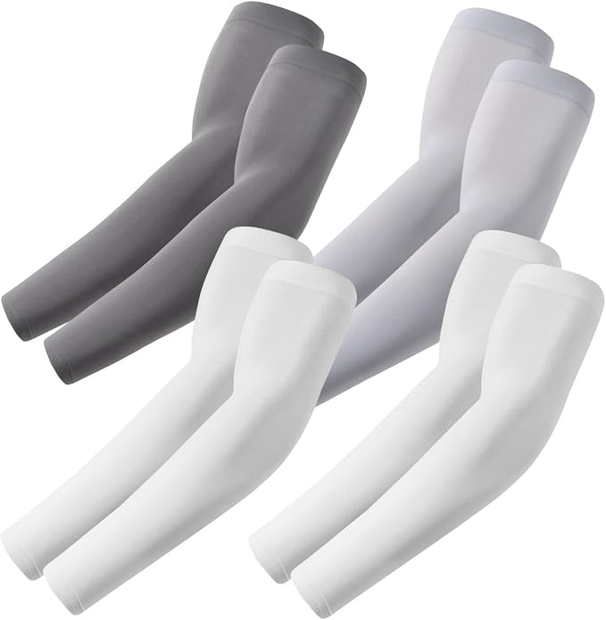 Arm Sleeves, Cooling UV Sun Protection Sports Compression by Roxun