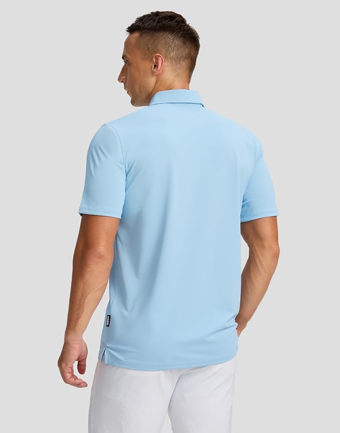 Men's Golf Shirts Dry Fit Moisture Wicking Performance Short Sleeve Collared - Image 3