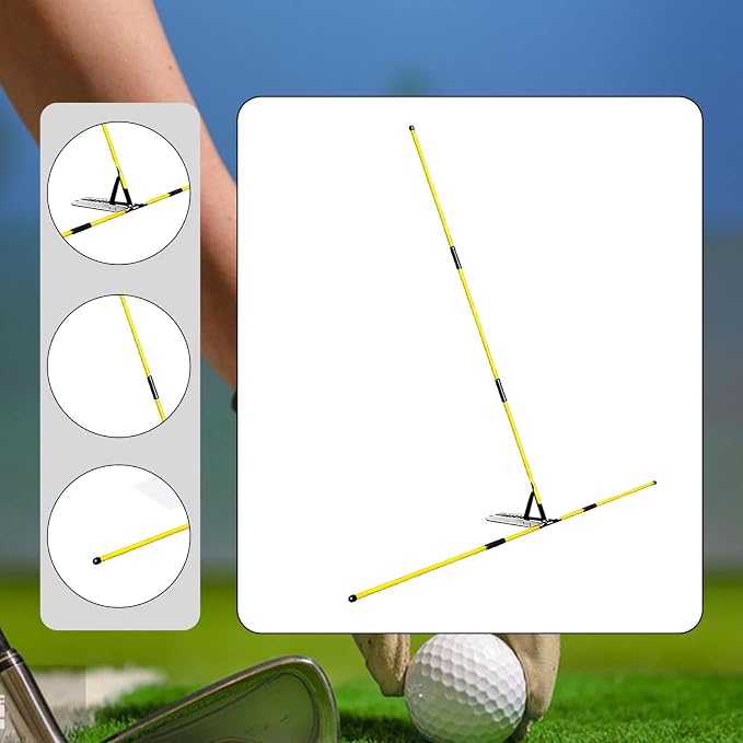 Colaxi Golf Alignment Sticks Holder, Practice Rod Correct Posture Golfer Golf - Image 4