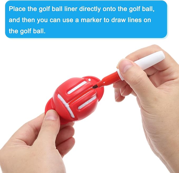 PATIKIL Golf Ball Line Marker Tool Golf Ball Alignment Marking Tool Golf Ball - Image 4