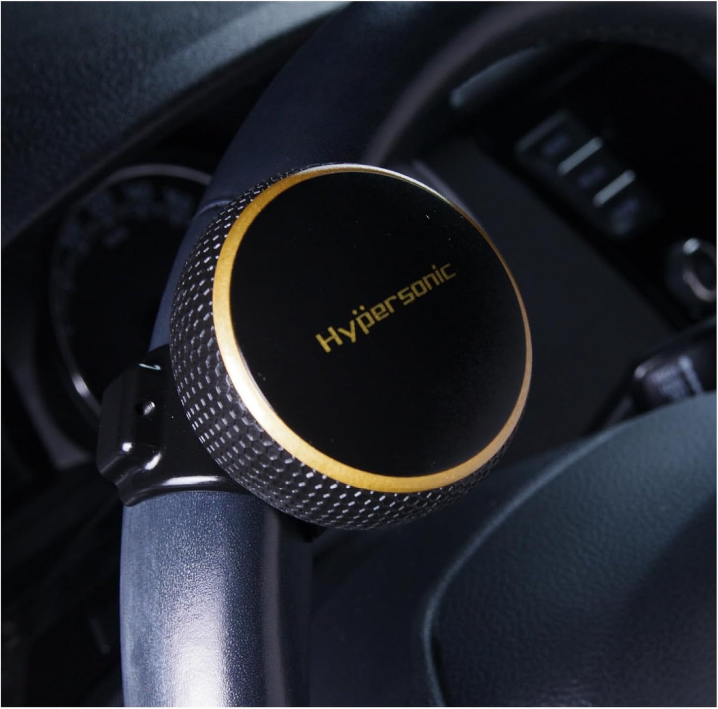 Hypersonic Steering Wheel Knob Spinner - Large Non-Slip Suicide Knob with Bearing, Steering Wheel Accessories Effortless Driving - Ideal for Drivers